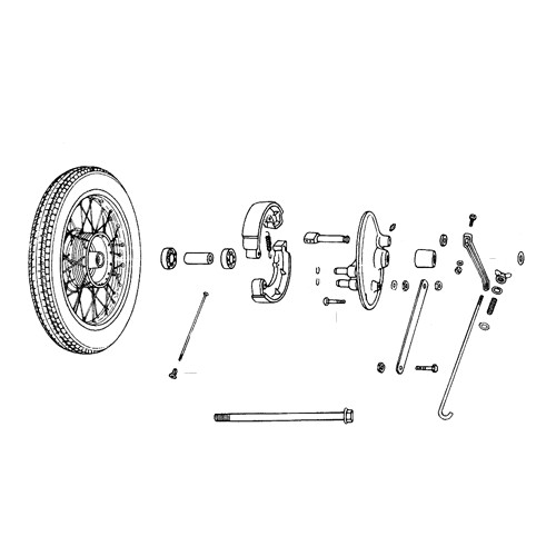 Rear wheel and brake MZ ETZ 125 150