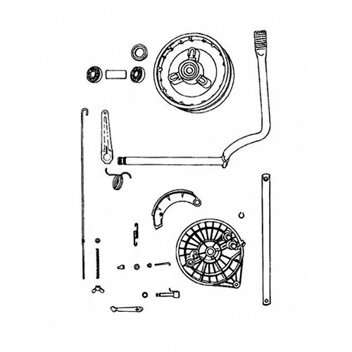 Rear wheel, hub and brake drum, brake MZ TS 250 250/1