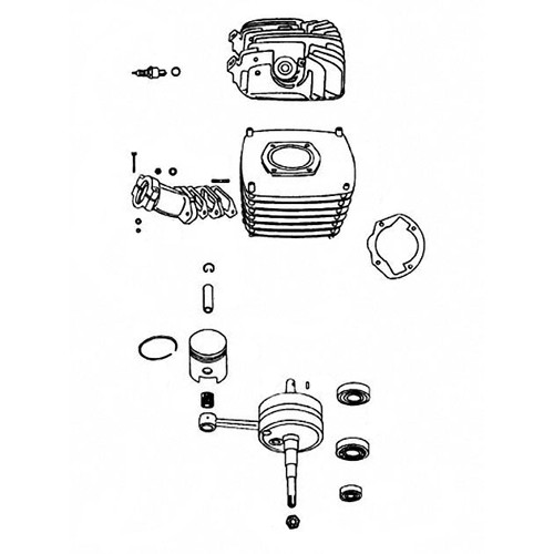 18 - Cylindre, piston, vilebrequin