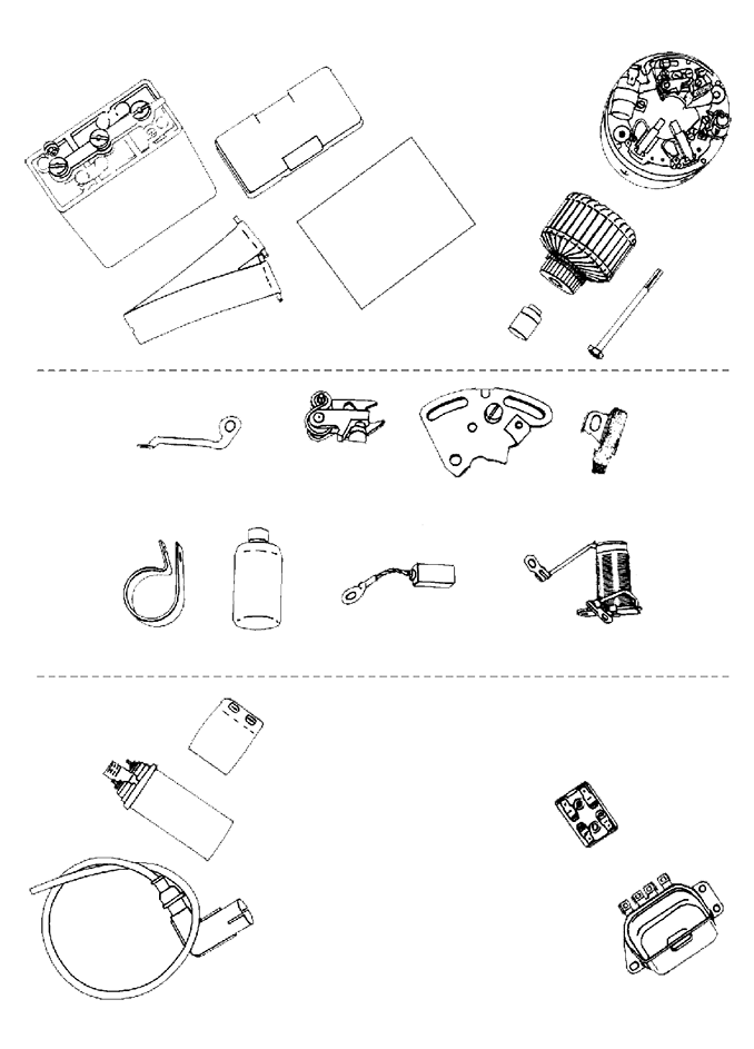 13 - Batterie, dynamo, bobine, régulateur