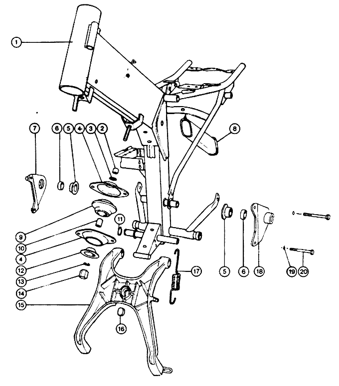 2.2 - Fixation moteur, béquille