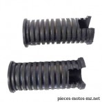 Set caoutchoucs repose-pieds avant MZ TS ETZ, long. 90 mm, noirs